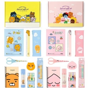카카오 프렌즈 라이언 어피치 문구세트(선물포장) 입학 졸업 단체 학용품 세트
