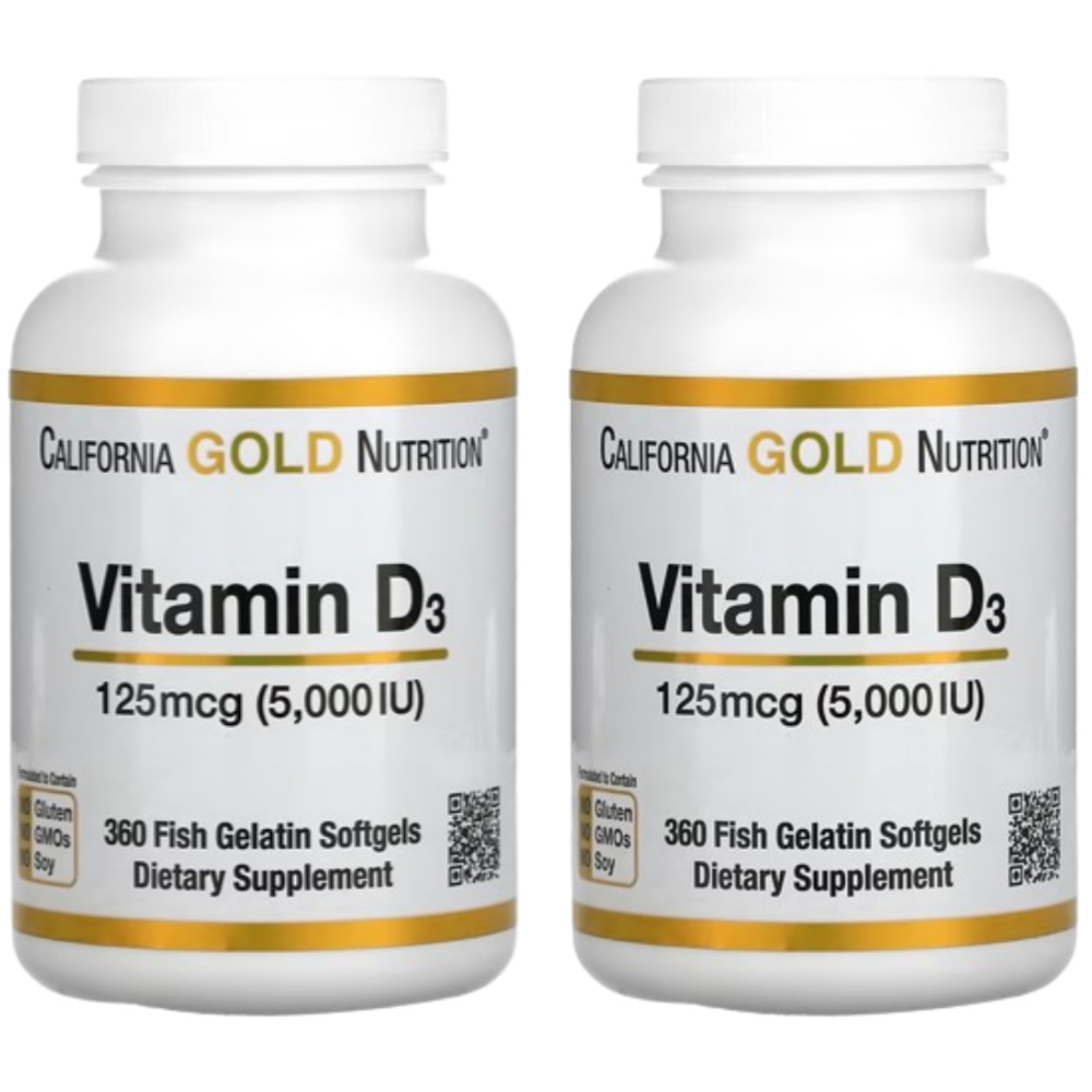 캘리포니아골드 CGN 비타민 D3 K2 MK7 360캡슐, 3개