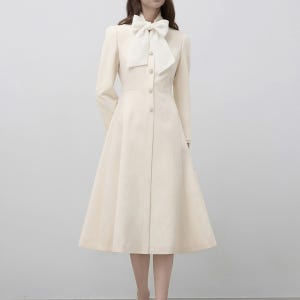 [잇미샤] 리본 타이 플레어 원피스 [ITQ2YOP910]