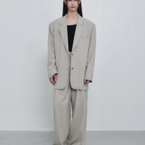 [노머] 투 버튼 자켓 아이보리 24FW