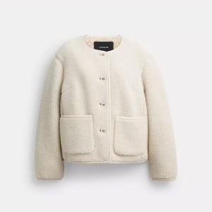 코치 여성 숏 셔파 카디 재킷 CCY86 UPZ Short Sherpa Cardi Jacket 150544154