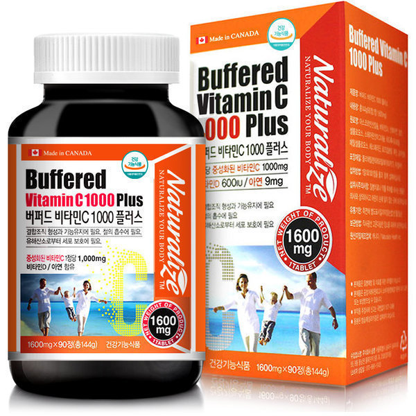 네추럴라이즈 <b>버퍼드비타민C</b> 1000 비타민D 600 아연 9mg 중성비타민