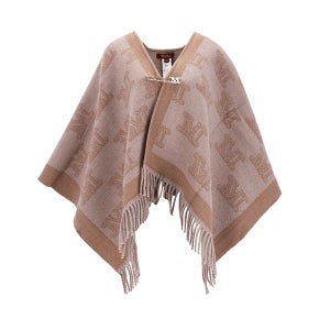 막스마라 케이프 2426736011600 006 프리네 자카드 M 모노그램 프린지 울 판초 여성케이프