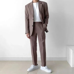 [S~2XL] (비기닝)캐주얼 세미 슬림핏 정장 결혼식 하객룩 싱글 자켓 블레이져 수트