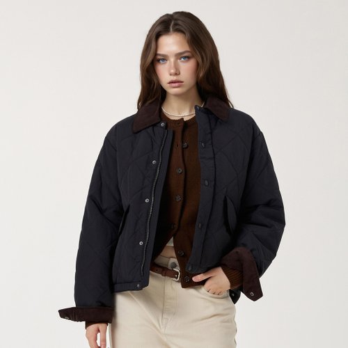 후아유 Detachable Collar Quilted Jacket(F) WHJPG1112F