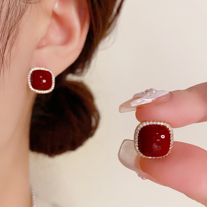 앙코르 925실버 천연석 귀걸이