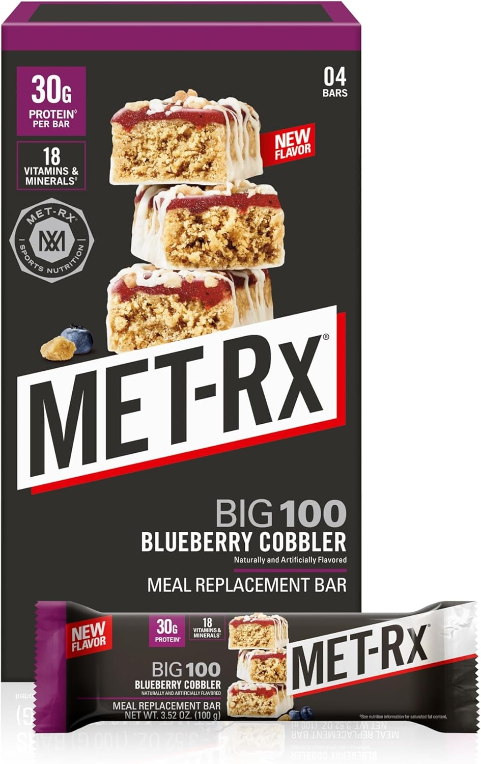 RAON <b>MET-Rx</b> 프로틴 바 슈퍼 쿠키 9개입 블루베리 코블러 1개입 4개입