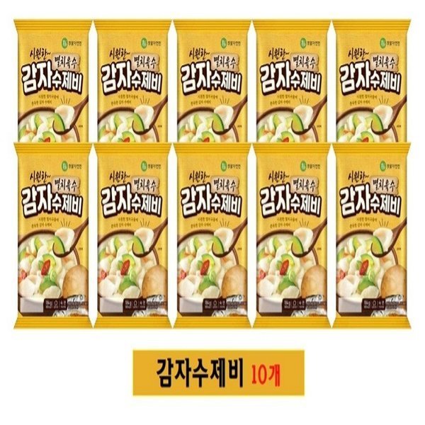 이가자연면 멸치육수 감자수제비 184g 10봉 간편요리