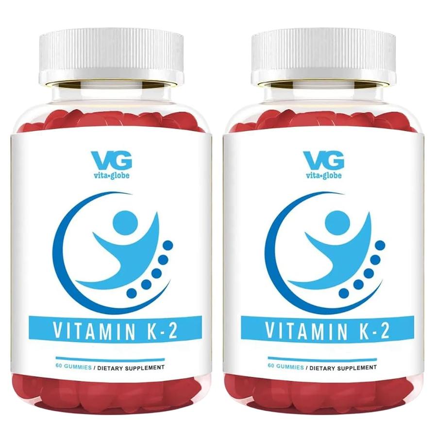 [아마존 공식]<b>VITA</b> GLOBE <b>비타</b>민 K2 젤리 - <b>뼈</b> 및 심장 건강 지원을 위한 510mcg 일일 보충제 | 비건, GMO 프리 츄어블 성인용 젤리 <b>비타</b>민 | 고효능 영양 <b>지</b>