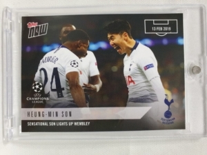 2018 TOPPS NOW 탑스 나우 손흥민 선제골 토트넘 핫스퍼 도르트문트 챔피언스 리그 축구 카드