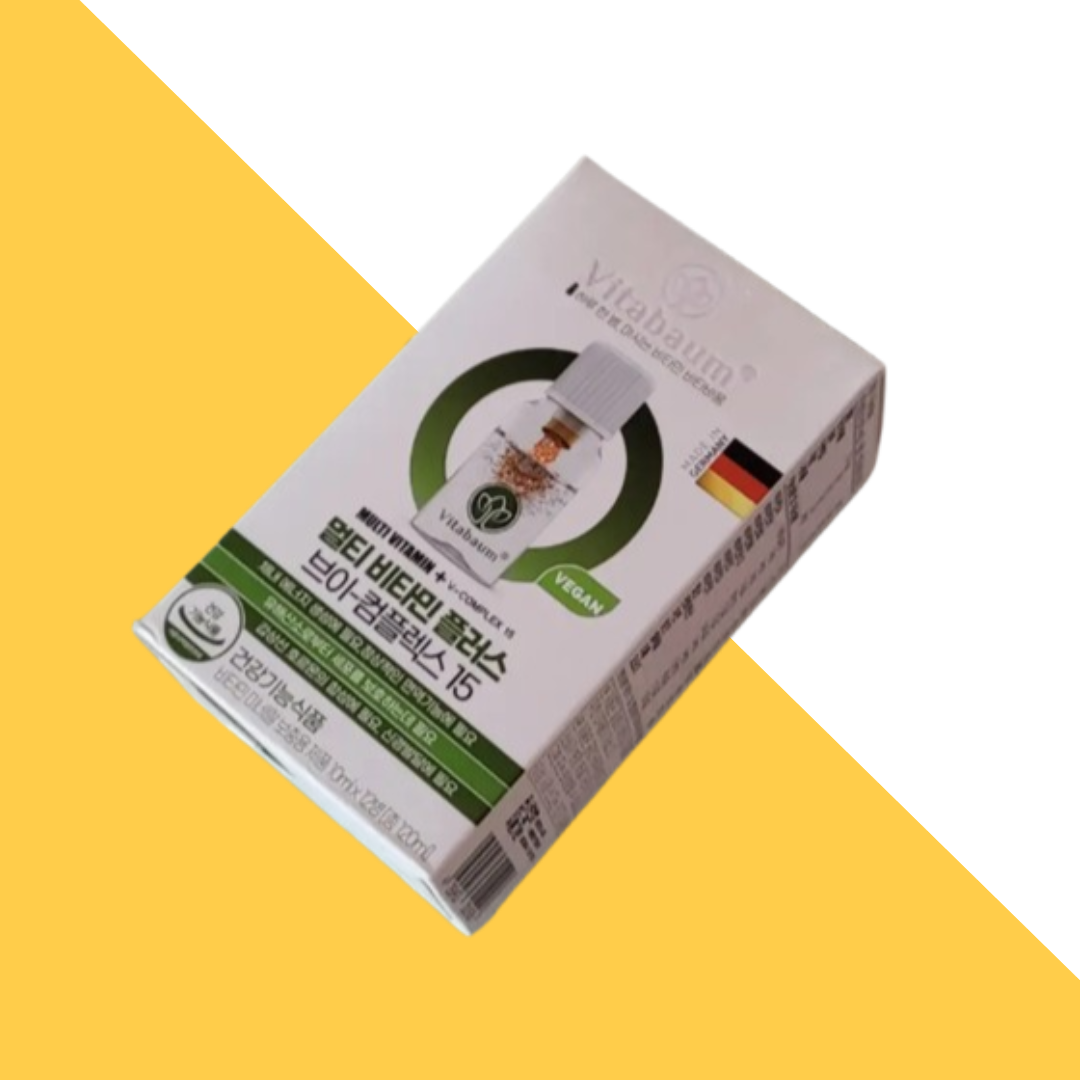 <b>비타바움</b> 멀티비타민 플러스 브이 컴플렉스 15 올인원 멀티비타민 <b>미네랄</b> 레몬맛  1박스  12회분