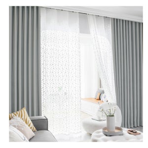 지나송 신혼부부 암막 커튼 세이지 슈퍼특대형 웜블루