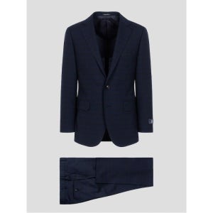 갤럭시 [Prestige] 울 체크 레귤러핏 수트 세트  네이비 (PS00134238R)