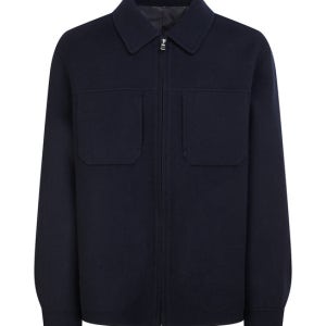 [헤지스 남성] 네이비 단색 울혼방 점퍼 HZJU6A106N2