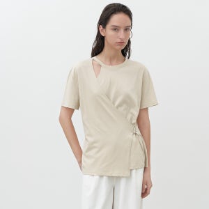 (T-7038)ALEXA UNBALANCE LAYERD TEE