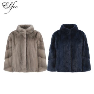 진도 Elfee 쉐브론 휘메일 유색 밍크 자켓 E7W3EJ34 1051680