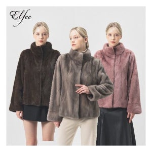 진도엘페 휘메일 밍크 재킷 브라운 실버블루 모브핑크 EJ12