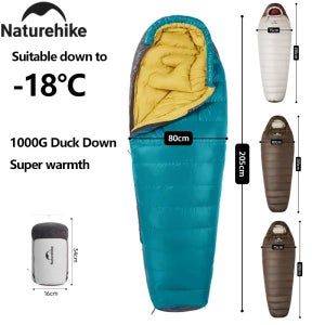 네이처하이크 겨울 침낭 SnowBird 20D 엄마 초경량 오리 침낭 휴대용 하이킹 야외 캠핑 침낭