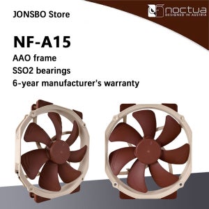 Noctua NF-A15 PWM 12V/4Pin 지능형 속도 조절 SSO2 자기적으로 안정적인 베어링 140X150X25mm 케이스 팬 초저소음