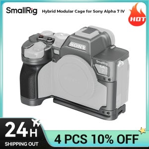 SmallRig A7 IV 카메라 케이스 소니 알파 7 IV용 Arca-Swiss 플레이트가 포함된 하이브리드 모듈형 케이스(인체공학적 그립 포함) 4798