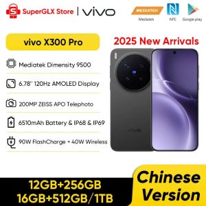 오리지널 비보 X300 프로 5G 스마트폰 미디어텍 디멘시티 9500 6.78인치 120Hz AMOLED 스크린 200MP APO 슈퍼 망원 렌즈 6510mAh