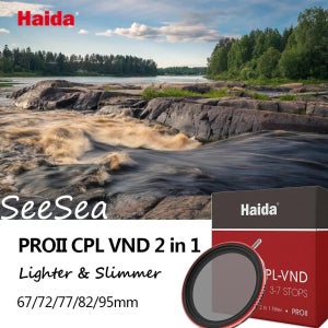 하이다 PROII CPL-VND 2 in 1 필터 ND0.9-2.1 3-7 스탑 멀티코팅 편광 필터 CPL 가변 ND, 67 72 77mm 82 95mm