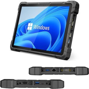 10.1 인치 Windows 11 Pro 견고한 태블릿 4G LTE GPS 8GB RAM/128 GB ROM 10000mAh IP67 휴대용 방수 태블릿