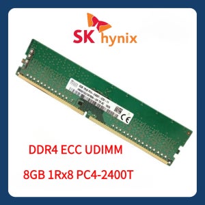 SK 하이닉스 8GB 1Rx8 PC4 2400T DDR4 2400MHz 순수 ECC UDIMM 서버 워크스테이션 메모리 RAM 버퍼링되지 않음