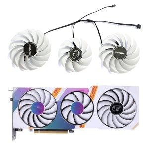 컬러풀 지포스 RTX3060 3060ti 3070 3070ti 3080 iGame 울트라 화이트 그래픽 카드 교체용 새 GPU 팬 4핀