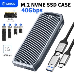 ORICO M2 SSD 케이스 M2 NVMe SSD 인클로저 어댑터 Thunderbolt 3 4 USB3.2 USB 3.1 3.0 Type-C 외장 SSD 인클로저 호환