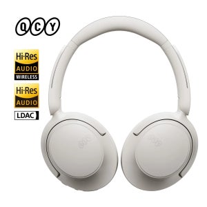 QCY 무선 블루투스 6.0 BH25H3SA 헤드폰 3D 공간 오디오 이어폰 -56dB 적응형 ANC 53mm 드라이버 접이식 오버이어 헤드셋
