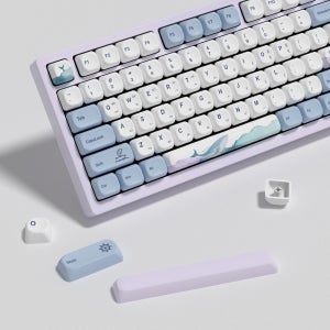 KBDiy Ocean Whale 한국어 Keycap MAC KOA aula F87 Pro 무선 블루투스 기계식 게임용 키보드 키 캡용 귀여운 PBT 키캡 aula 독거미 키보드 F