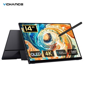 PS5 스위치 노트북 MacOS용 스타일러스 HDMI 호환 외부 게임 모니터가 포함된 14인치 4K OLED 휴대용 모니터 터치스크린