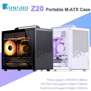 Jonsbo Z20 휴대용 컴퓨터 케이스 MATX Mini-ITX 섀시 지원 SFX/ATX 전원 공급 장치 Type-C Gen2 20L 미니 데스크탑 PC 케이스