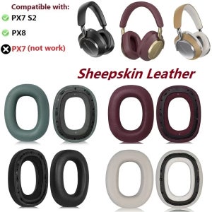 B&W Bowers & Wilkins PX8/PX7 S2/PX7 S2e 헤드폰 교체용 이어 쿠션 귀마개 이어 베개용 정품 양가죽 이어 패드