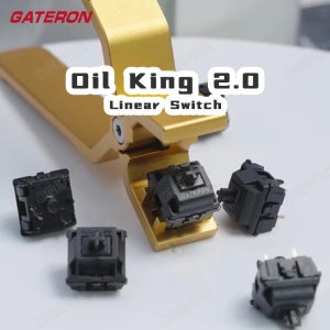 Gateron 새로운 오일 킹 2.0 스위치 5pin 사전 윤활 선형 스위치 55gf 기계식 키보드 스위치 액세서리 DIY 오일 블랙