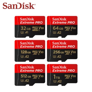 기존 Sandisk Extreme PRO 카드 32GB 64GB 128GB 256GB 고속 512GB 1TB V30 마이크로 SD 카드 클래스 10 UHS-I U3 메모리 카드