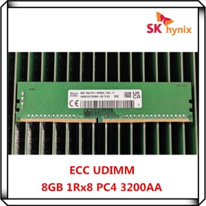 SK 하이닉스 DDR4 8GB 3200AA PC4 3200MHz 1Rx8 순수 ECC UDIMM 워크스테이션 RAM 버퍼링되지 않은 서버 메모리