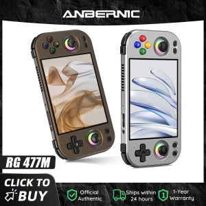 안베르닉 RG 477M 4.7인치 LTPS 인셀 터치스크린 휴대용 비디오 게임 콘솔 알루미늄 합금 CNC 안드로이드 14 5300mAh RG477M