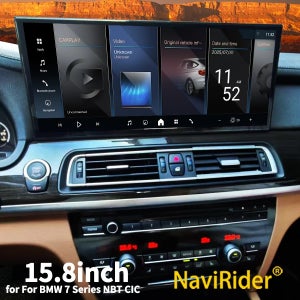 BMW 7 시리즈 F01 F02 2009 2010 2011-2016 2017용 15.8인치 차량용 라디오 무선 BT 카플레이 스냅드래곤 680 헤드 유닛 스크린 4G DSP