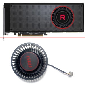 AMD XFX Radeon RX VEGA 64 56 실버 그래픽 카드 팬 GPU 쿨러 팬, 75mm 4 핀 12V BFB1012SHA01 BV5 RX VEGA56 VEGA64