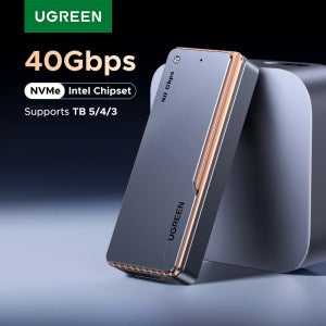 UGREEN 인텔 칩셋 40Gbps NVMe SSD 케이스 SSD 인클로저 M.2 to USB4.0 어댑터 (M.2 NVME PCIE 알루미늄 케이스)