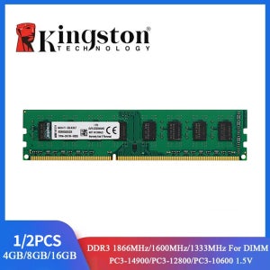 1/2PCS Kingston RAM DDR3 Memoria 8GB 4GB 1333 1600MHz 1866MHz PC3-10600 PC3-12800 PC3-14900 데스크탑 컴퓨터