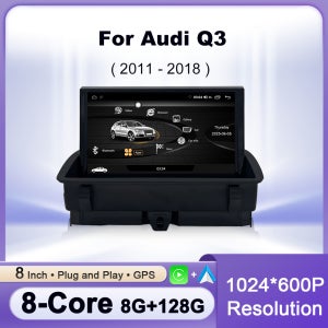 아우디 Q3 2011-2018용 무선 CarPlay 안드로이드 16 카 멀티미디어 라디오 내비게이션 GPS WIFI 유선 자동 DSP 8인치 터치스크린
