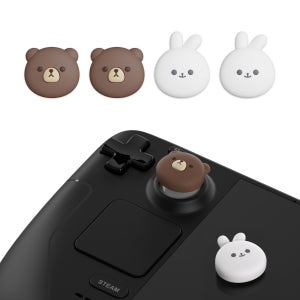 PlayVital 스팀 데크용 귀여운 엄지 그립 캡 10가지 스타일 - PS 포털 원격 플레이어 LCD 및 OLED용 썸스틱 그립 조이스틱 캡