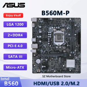 ASUS B560M-P 마더보드 B560 LGA 1200 지원 i5-11400 11400F i7-11700 10700 i3-10100 10105 CPU DDR4 M.2 HMID 마