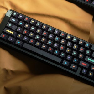 GMK 라운드 도트 테마 키캡 세트, 131 키, PBT 장인, 간단한 키보드 액세서리, 커스텀 체리 프로필, 게임용 키캡