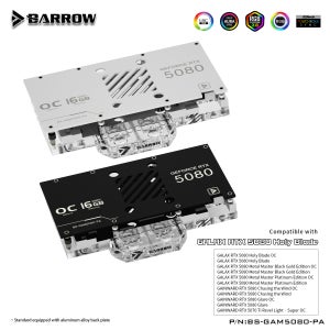 Galax/Gainward GeForce RTX5080용 Barrow GPU 워터 블럭(백플레이트 PC 냉각 라디에이터 포함) BS-GAM5080-PA