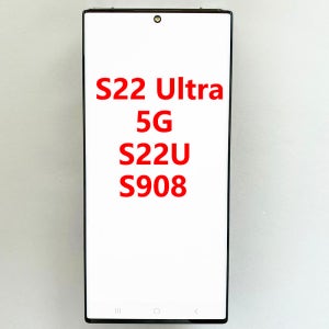 삼성 S22 울트라 디스플레이 터치 스크린 용 슈퍼 AMOLED S908 LCD 결함이있는 S22U S908B S908U 화면 용 프레임이있는 6.8 ’’