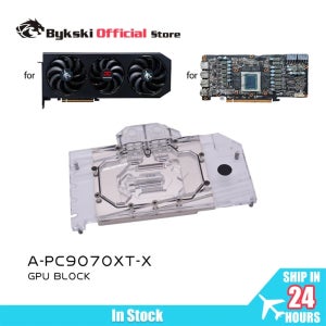 Bykski A-PC9070XT-X GPU 워터 블럭, PowerColor Radeon RX 9070 XT Reaper / Hellhound 비디오 카드 / 구리 냉각 라디에이터용